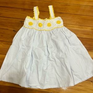 Handmade Crochet Summer Baby Dress NEW Pearl Details